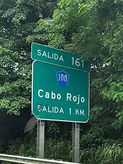 PR-2 west approaching PR-100 in Hormigueros