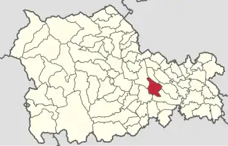 Location in Neamț County