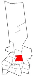 Herkimer County map with the Town of Fairfield in red