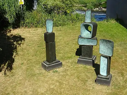 Parent II, Parent I, Young Girl, outside The Hepworth Wakefield