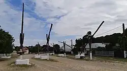 Well poles in Păunești