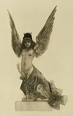 Frontispiece for Chair [Flesh] by Verlaine, Parallelism (ca. 1896) heliogravure (33.5 × 21.2&nbsp;mm) The Art Institute of Chicago