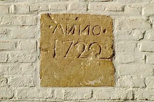 Date engraving "Anno 1722" decorating the barn.