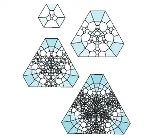 Subdivisions of the subdivision complex for the Borromean rings complement.