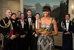 Michelle Obama announces the Best Picture Oscar to Argo.