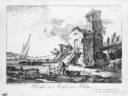 Flood landscape and ruins