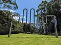 Bert Flugelman 1985, Gateway to Mount Keira, stainless steel sculpture, University of Wollongong, Wollongong, New South Wales