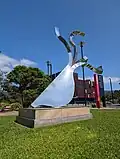 Bert Flugelman 2005, Tetrapus, stainless steel, University of Wollongong Innovation Campus, North Wollongong, New South Wales