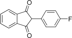 Structural formula of fluindione