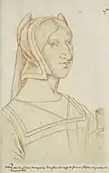 Caricature of Margaret of Austria, Duchess of Savoy