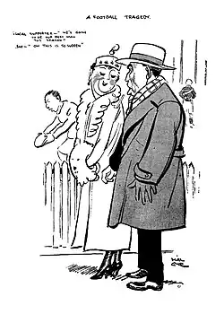 'A Football Tragedy' from Football Fragments by Hal Gye, published in 1921.