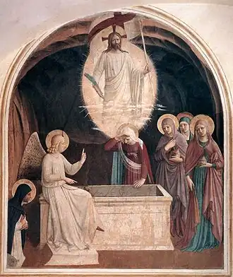 Women at the empty tomb, by Fra Angelico, 1437–1446