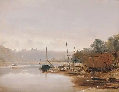 Boat Building near Dinan, 1838