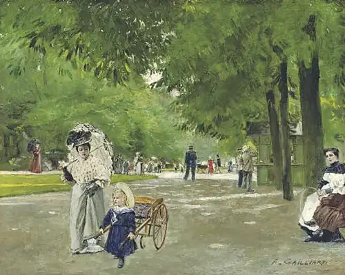 La promenade (Franz Gailliard&nbsp;[fr], 1896), with the park as setting
