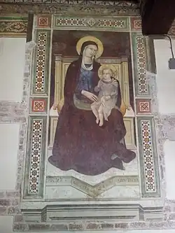 Fresco in the technical room, painted in the first quarter of the 15th century by a senese painter