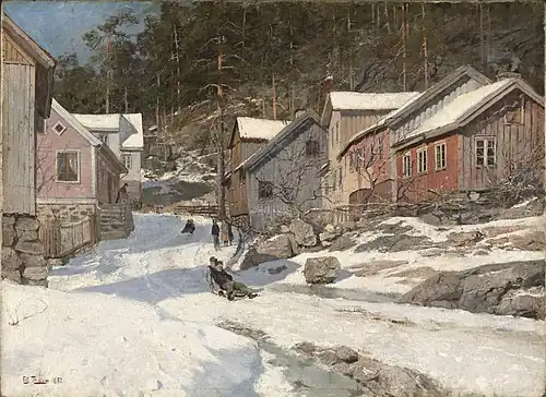 Street in Kragero 1882
