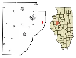 Location of Banner in Fulton County, Illinois.