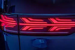 Close-up of the D9's taillight design