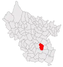 Location in Buzău County