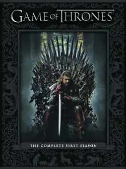 Game of Thrones Season 1, Region 1 DVD box artwork, depicting Eddard Stark on the Iron Throne