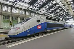 TGV duplex of French SNCF. Similar vehicles would have been used for the TAVe