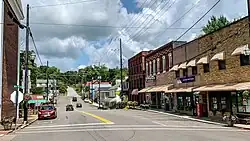 Storefronts along Gay Street in downtown Dandridge