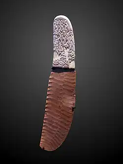 The Gebel el-Arak Knife; 3300–3200 BC; handle: elephant ivory, blade: flint; length: 25.8&nbsp;cm