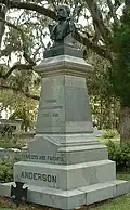 Gen. Anderson's monument on Bonaventure Cemetery, Savannah.
