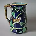 Bird jug, c. 1870, naturalistic style.