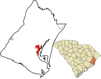 Location in Georgetown County and the state of South Carolina