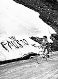 Famous photo of Fausto Coppi at the 1953 Giro d'Italia, 1 June 1953