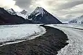 Denmark Peak centered above the Matanuska Glacier