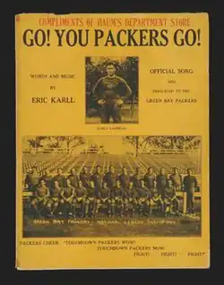 Cover page of the fight song music