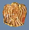 Gold plaque with standing eagle from Xigoupan M2 (4th–3rd century&nbsp;BC)