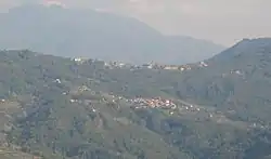 View of Gorga with (above) Piano del Rosario, the upper quarter of Stio