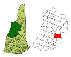 Location in Grafton County, New Hampshire