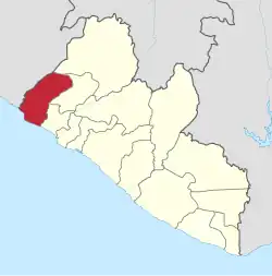 Location in Liberia
