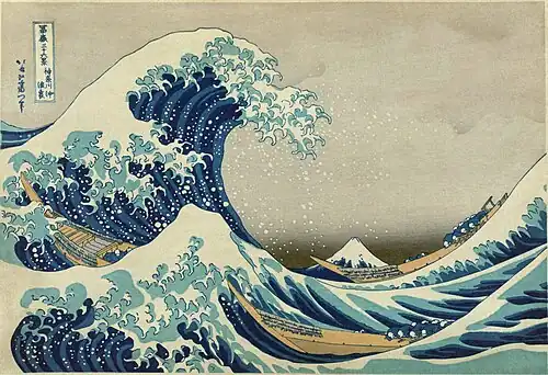 Image 10The Great Wave off Kanagawa, c. 1830 by Hokusai, an example of art flourishing in the Edo Period (from History of Asia)
