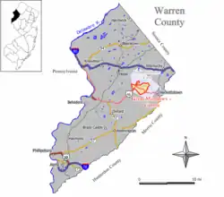Map of Great Meadows-Vienna CDP in Warren County