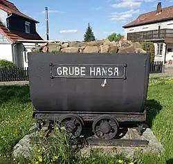 Minecart, formerly used in the Hansa Pit