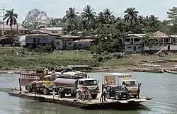 Ferry across Río de la Pasión in Sayaxché