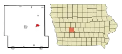 Location of Panora, Iowa