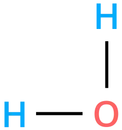 Diagram of the H2O molecule