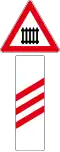 A36 Advanced warning for a approaching railway crossing with barriers