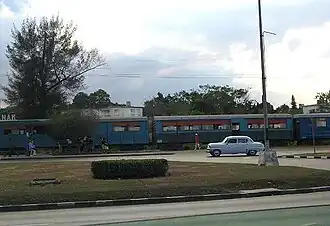 A suburban train at Havana Fontanar station