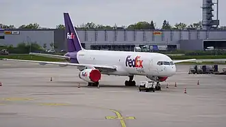 A FedEx Boeing 757 at Hannover Airport
