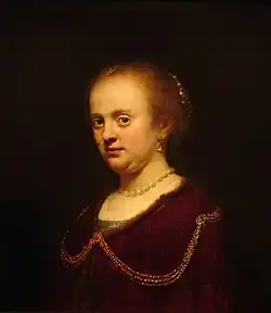 Dutch Baroque, Portrait of Young Woman, Rembrandt, 1634