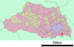 Location of Hatogaya in Saitama Prefecture