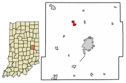 Location of Sulphur Springs in Henry County, Indiana.