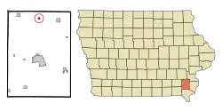 Location of Olds, Iowa